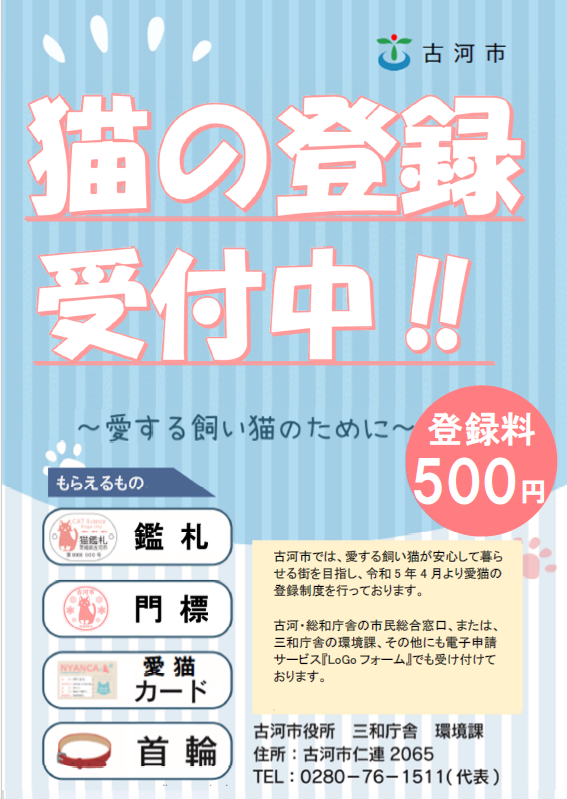 愛猫登録チラシ