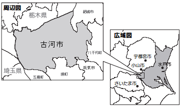 古河市位置図