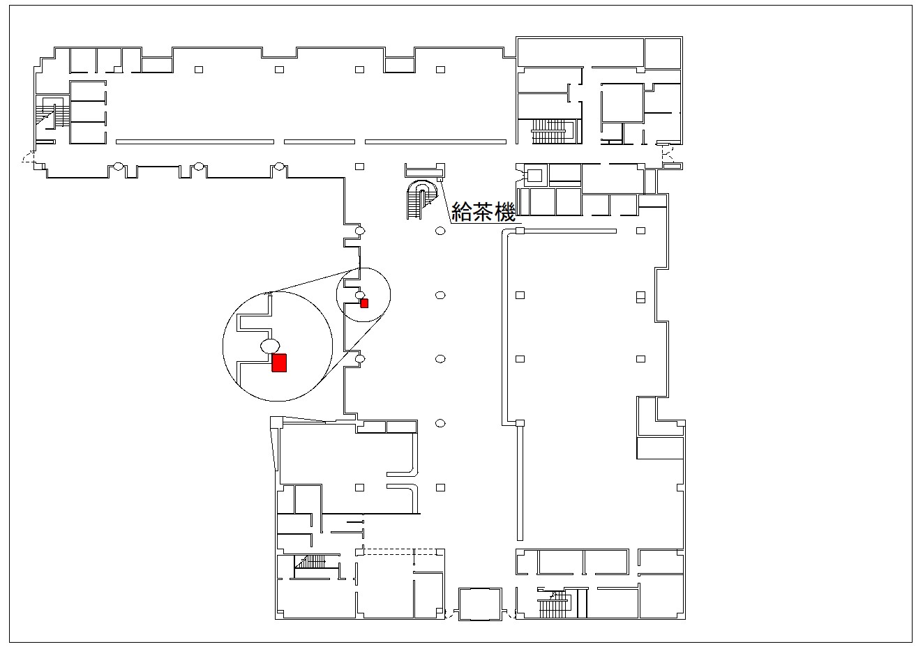 古河庁舎寄附型自動販売機位置図