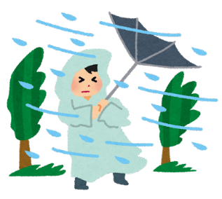 暴風雨のイラスト
