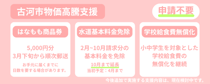 古河市物価高騰支援