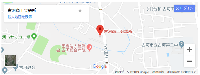 商工会議所の地図画像。クリックでグーグルマップを開きます。