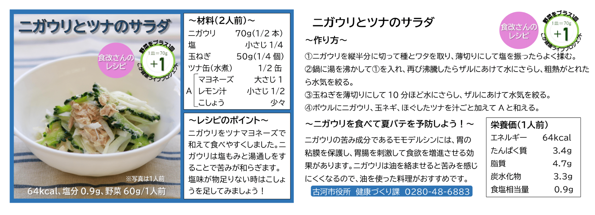 ニガウリとツナのサラダのレシピ