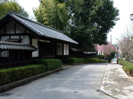 閑静な鷹見泉石記念館通り