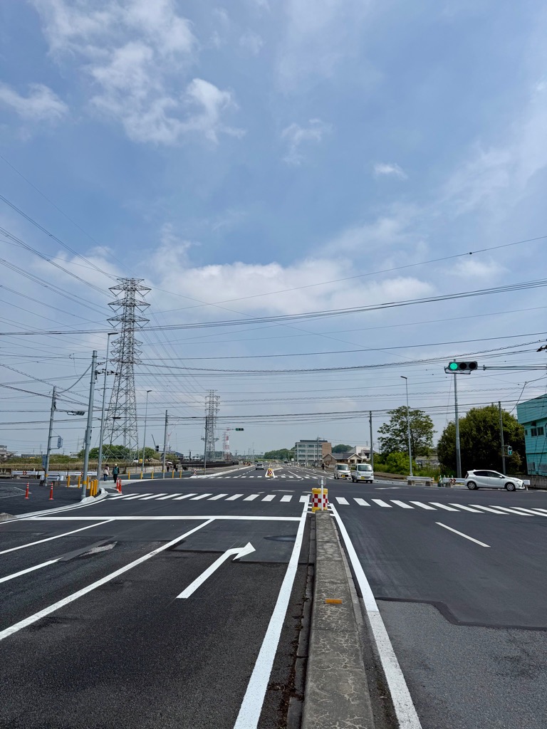 県道古河総和線から北に向かって撮影