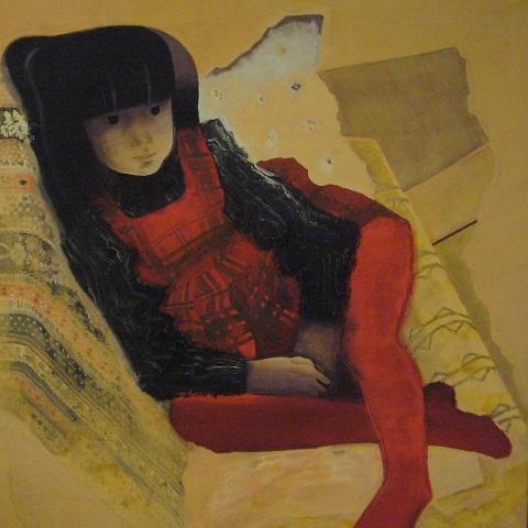 樋田洋子作品「少女（赤いタイツ）」