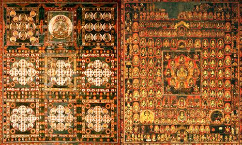 絹本著色 両界曼荼羅図