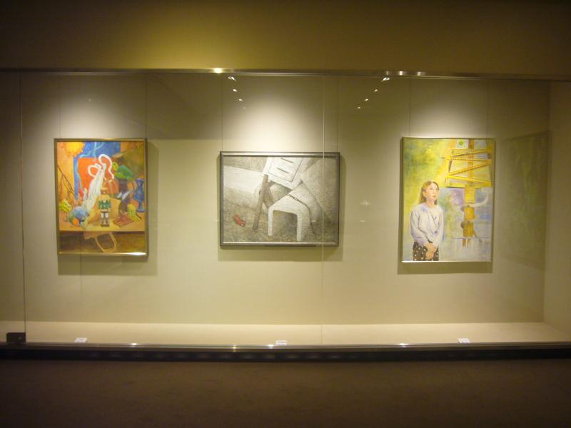 茨城県美術展覧会令和7年度古河市出品者作品展 展示風景写真3 洋画3点