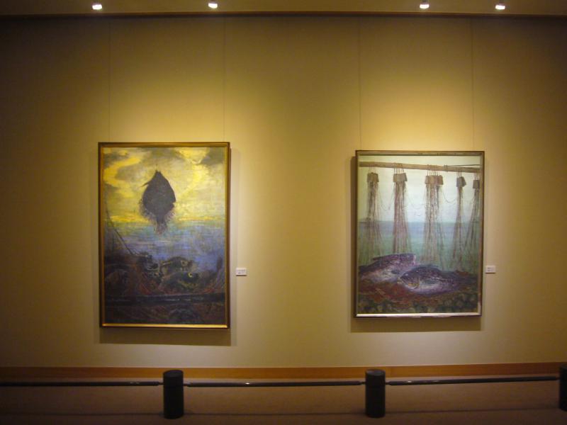 古河市ゆかりの作家たち2展示風景写真2 魚