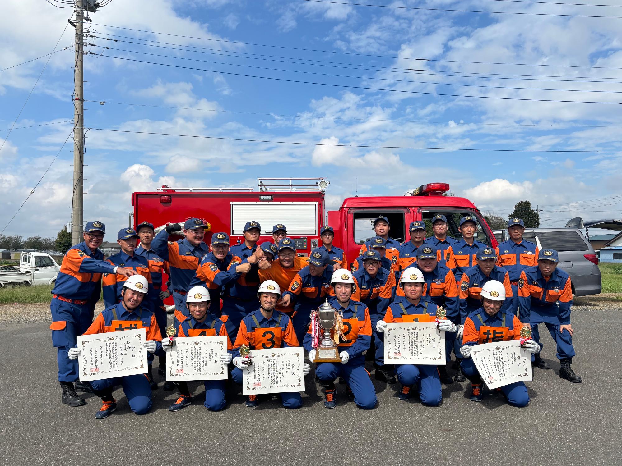 第76回茨城県県西消防ポンプ操法協議大会県西地区大会集合写真